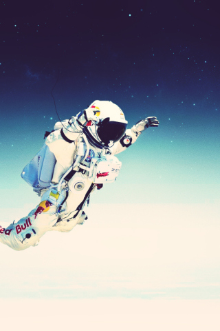 Fondo de pantalla Red Bull Skydiver 320x480