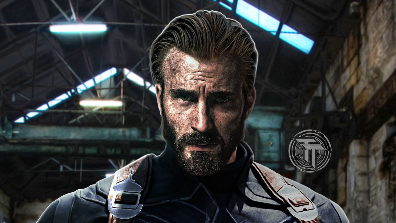 Das Captain America in Avengers Infinity War Film Wallpaper 1366x768