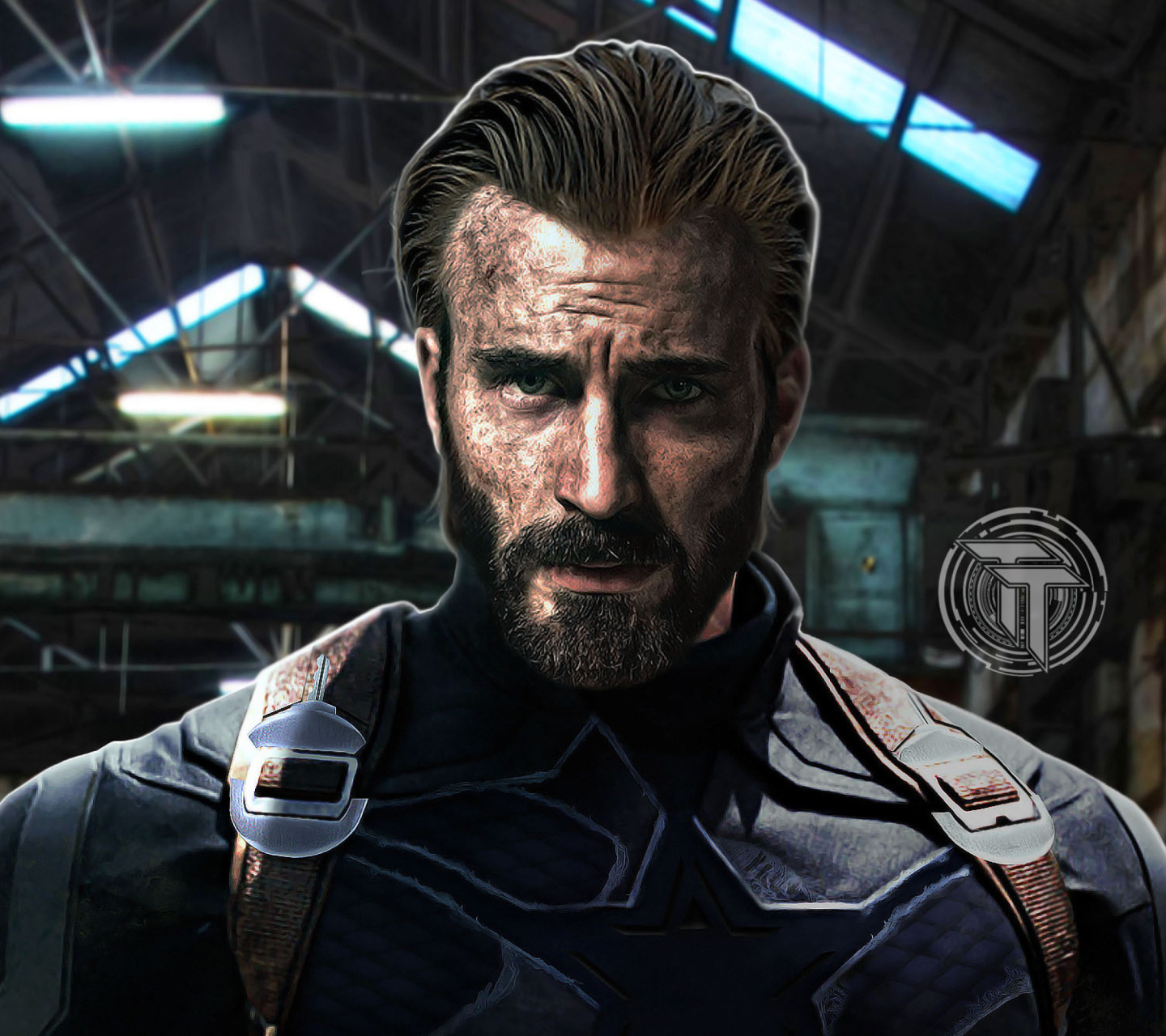 Captain America in Avengers Infinity War Film wallpaper 1440x1280