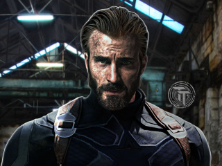 Captain America in Avengers Infinity War Film wallpaper 320x240