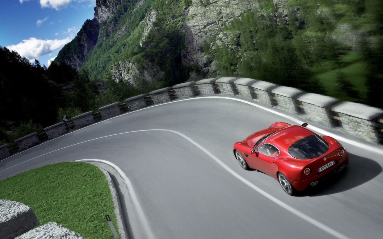 Red Alfa Romeo screenshot #1 1280x800