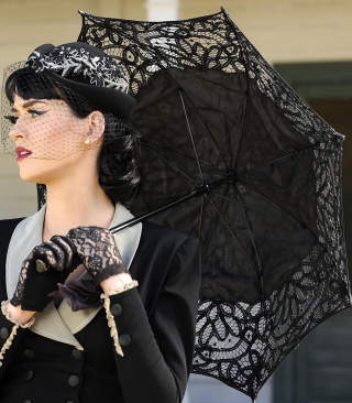 Katy Perry Black Umbrella - Obrázkek zdarma pro iPhone 4