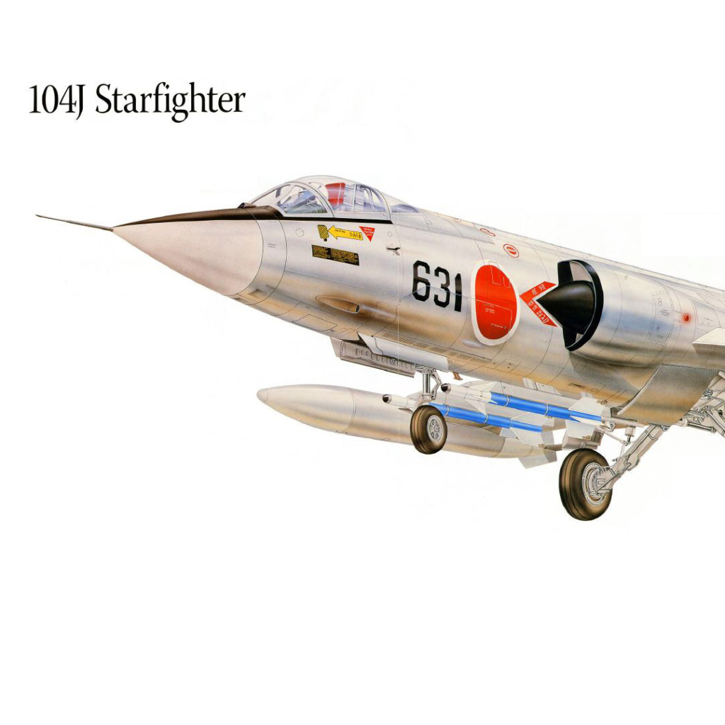 Обои F 104J Starfighter Plastic Model 1024x1024
