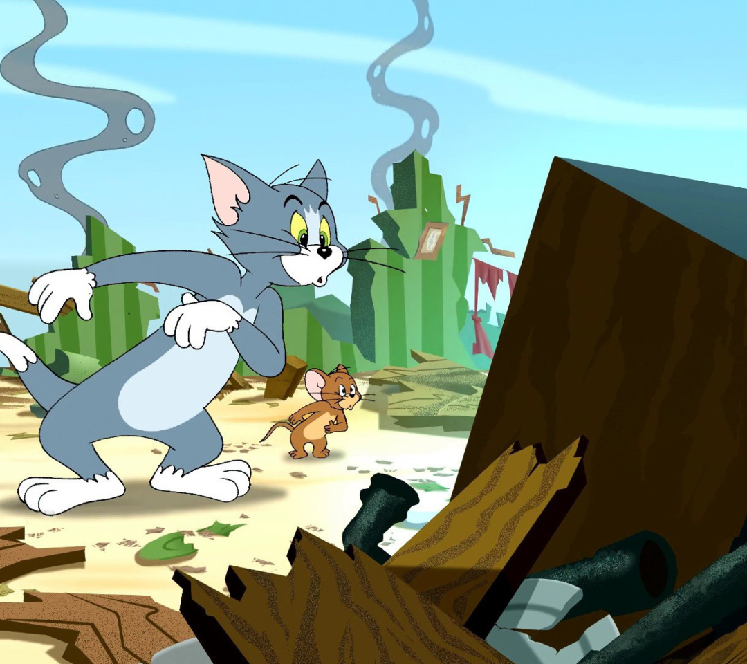 Fondo de pantalla Tom and Jerry Fast and the Furry 1080x960