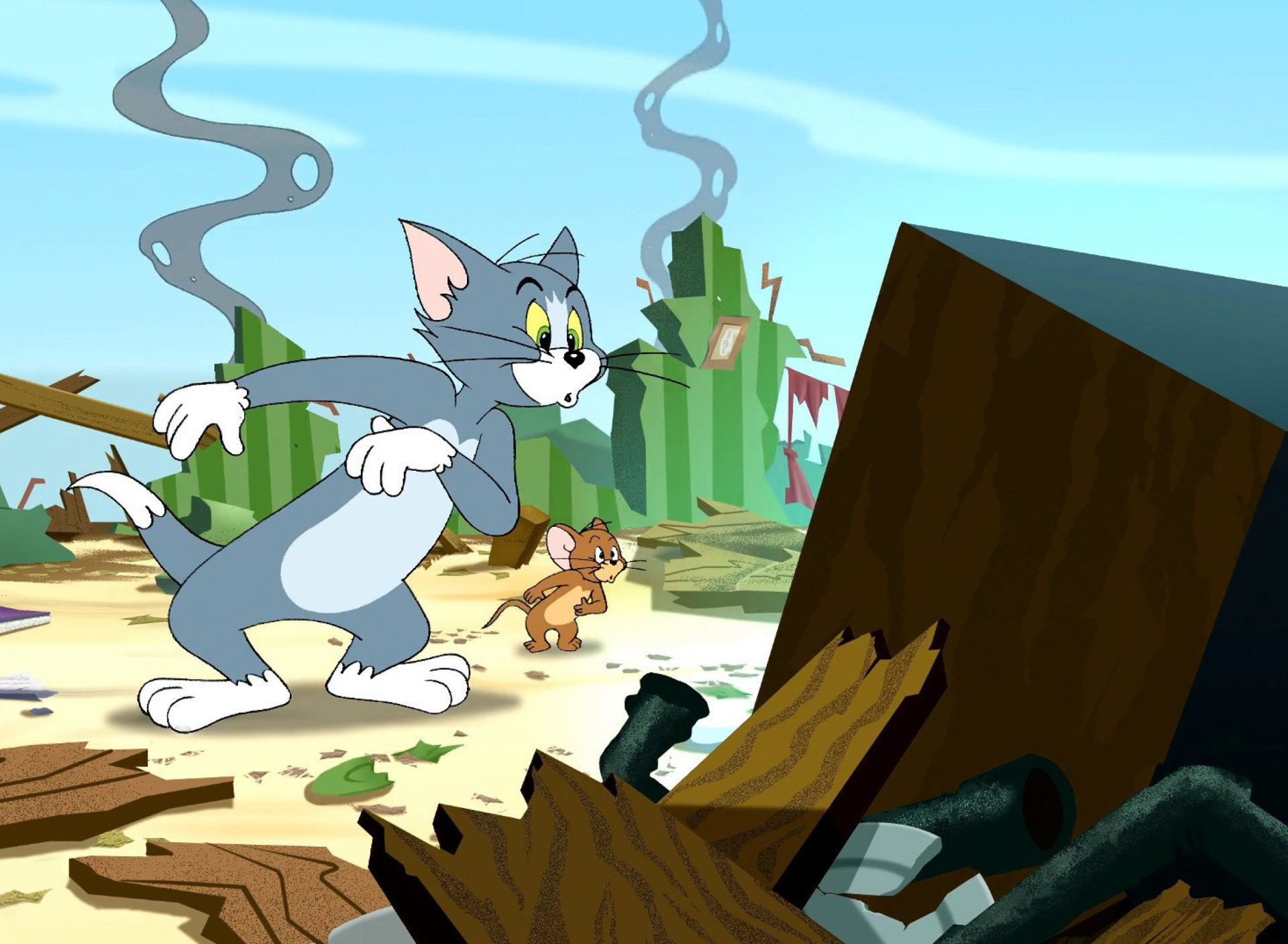 Fondo de pantalla Tom and Jerry Fast and the Furry 1920x1408