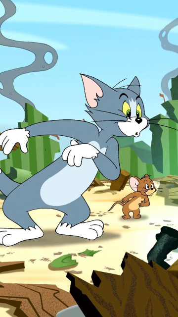 Fondo de pantalla Tom and Jerry Fast and the Furry 360x640