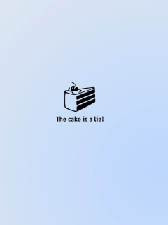 Sfondi Cake Is Lie 240x320