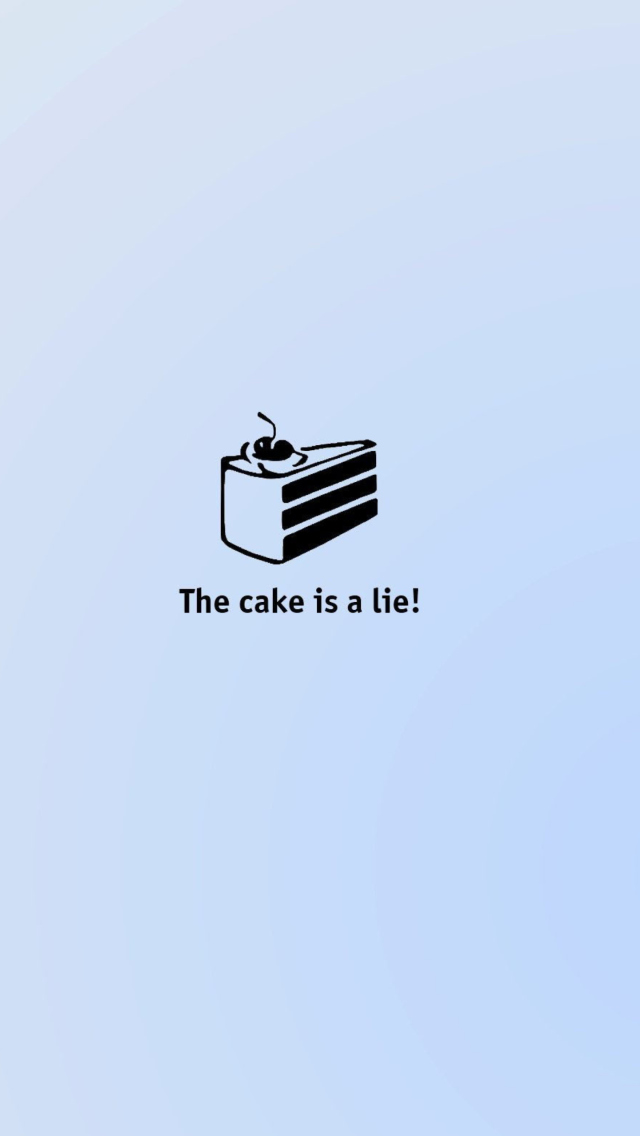 Fondo de pantalla Cake Is Lie 640x1136