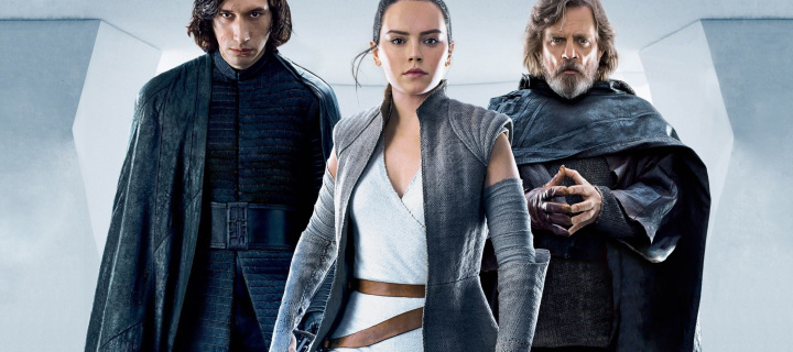 Das Star Wars The Last Jedi with Rey and Kylo Ren Shirtless Wallpaper 720x320