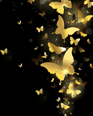 Golden Butterflies papel de parede para celular para 128x160