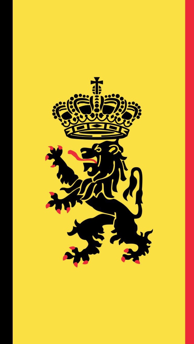 Das Belgium Flag and Gerb Wallpaper 640x1136