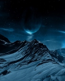 Blue Night And Mountainscape wallpaper 128x160
