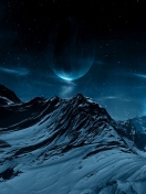 Blue Night And Mountainscape wallpaper 132x176