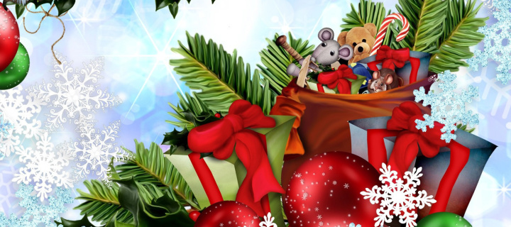 Das Festive season sparkle and shine Wallpaper 720x320