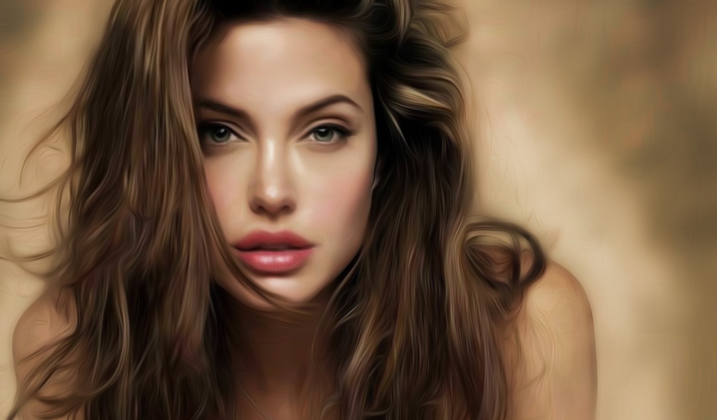 Fondo de pantalla Angelina Jolie Art 1024x600