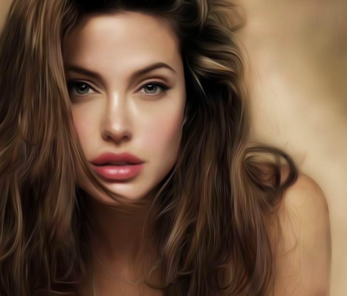Screenshot №1 pro téma Angelina Jolie Art 1200x1024