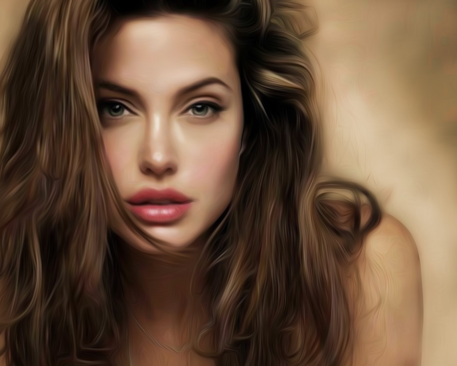 Fondo de pantalla Angelina Jolie Art 1600x1280