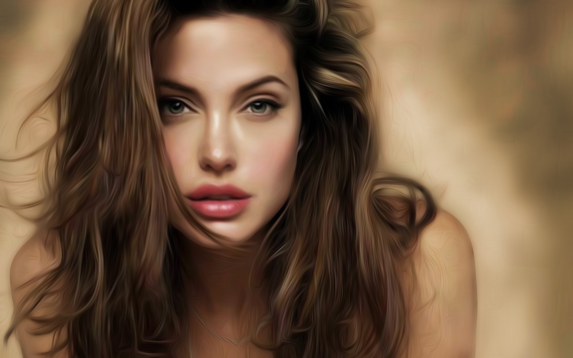 Screenshot №1 pro téma Angelina Jolie Art 1920x1200