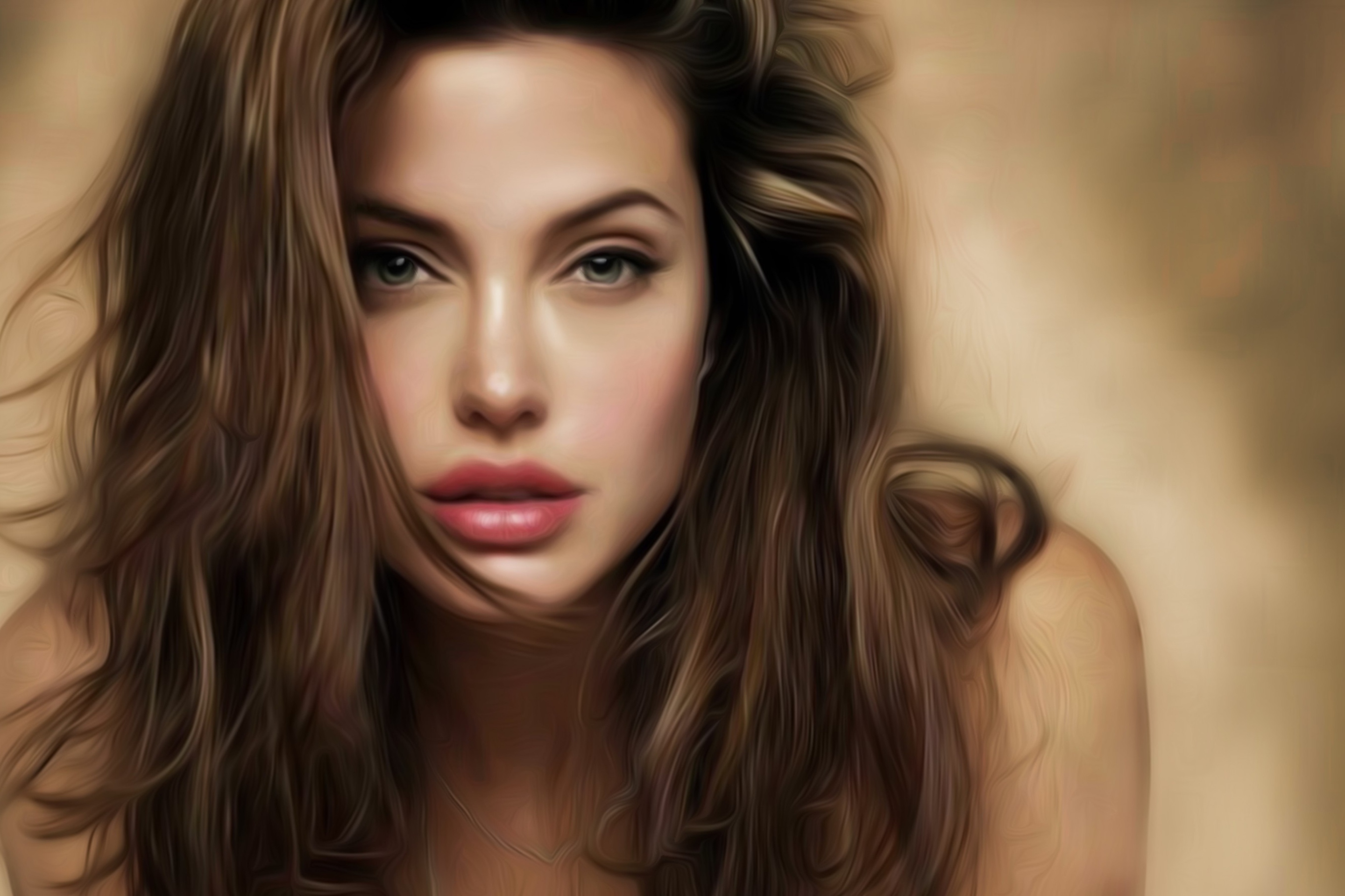Fondo de pantalla Angelina Jolie Art 2880x1920