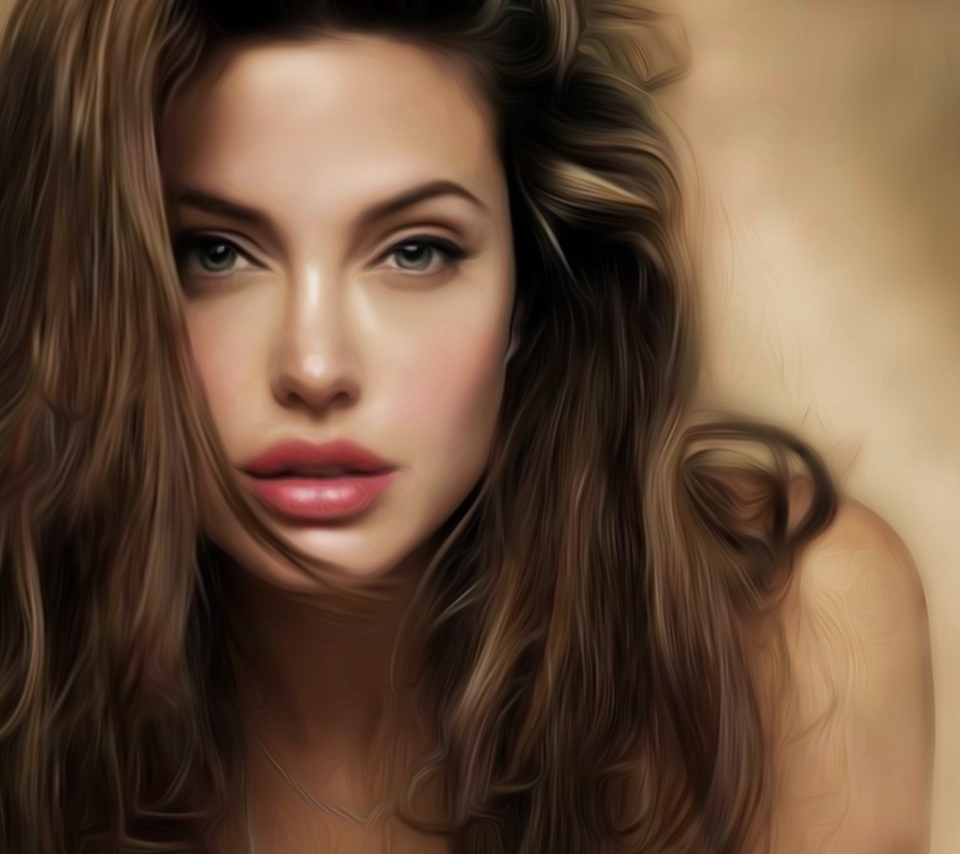 Fondo de pantalla Angelina Jolie Art 960x854