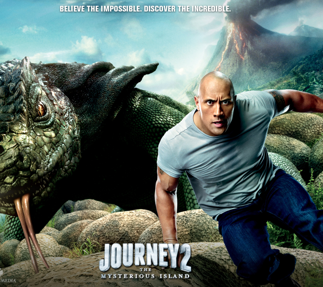 Dwayne Johnson In Journey 2: The Mysterious Island wallpaper 1080x960