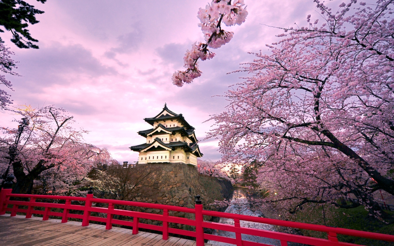 Screenshot №1 pro téma Hirosaki Castle Japan 1280x800