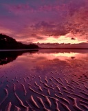Red Sunset and Lake Surface wallpaper 128x160