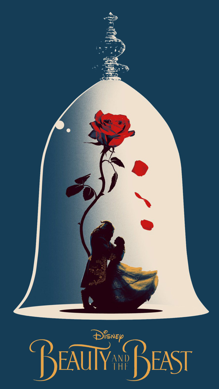 Das Beauty and the Beast Poster Wallpaper 750x1334