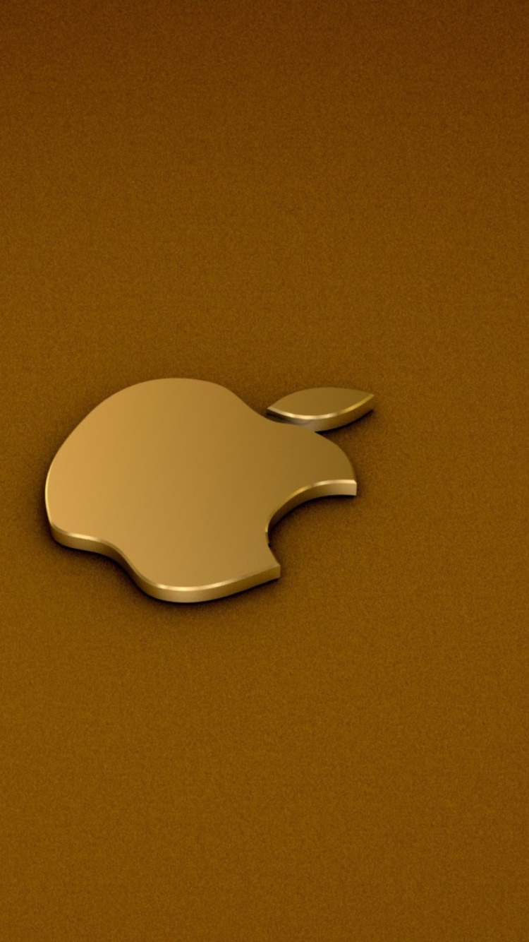 Golden Apple Logo wallpaper 750x1334