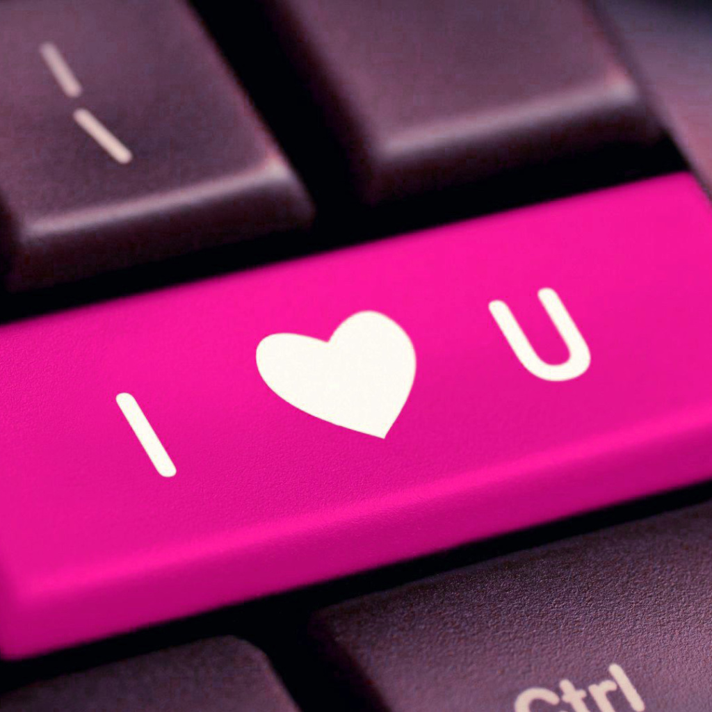 Das I Love You Hi Tech Style Wallpaper 1024x1024