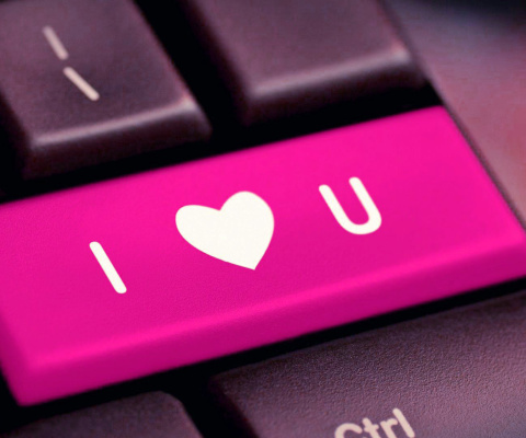 Das I Love You Hi Tech Style Wallpaper 480x400