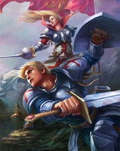 Das Fantasy Knights Wallpaper 176x220