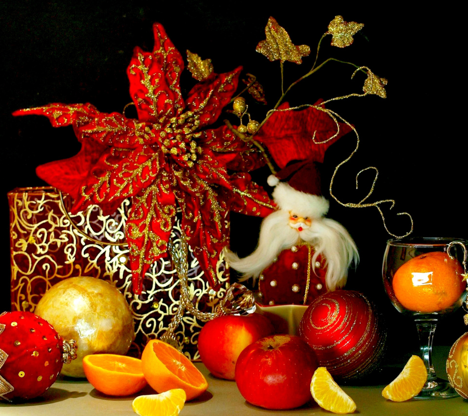 Das Christmas Still Life Wallpaper 960x854