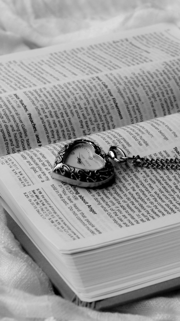 Vintage Heart Watch And Book screenshot #1 360x640