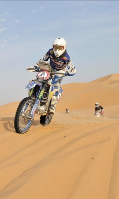 Screenshot №1 pro téma Moto Rally In Desert 240x400