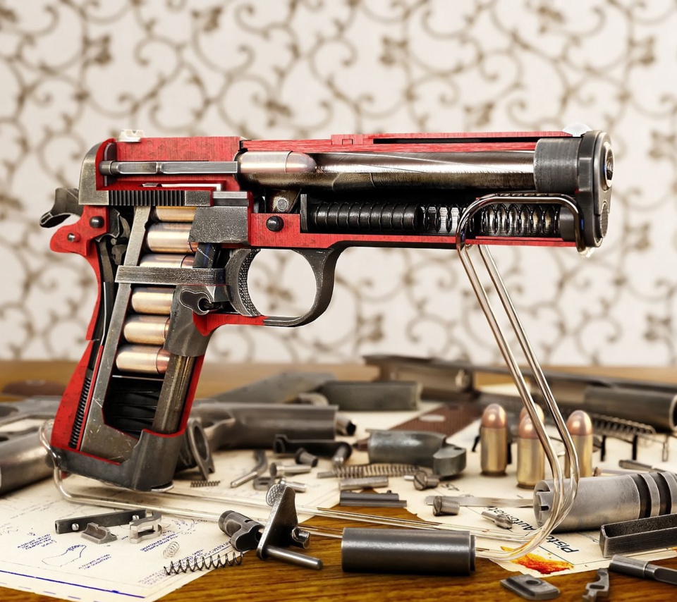 Обои M1911 Pistol Colt-Browning 960x854