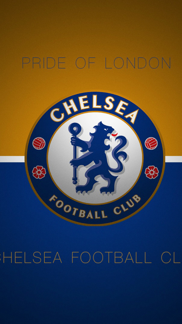 Das Chelsea Football Logo Wallpaper 750x1334