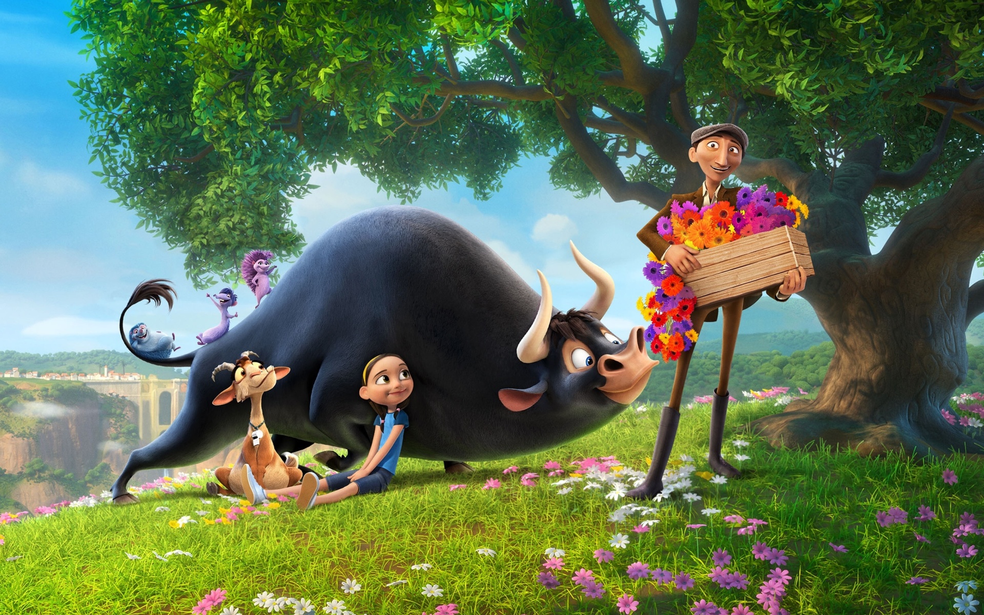 Das Ferdinand 2017 American 3D Computer Animated Comedy Film Wallpaper 1920x1200