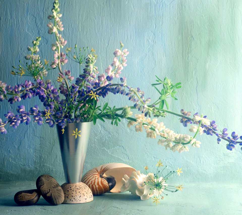 Paint Bouquet wallpaper 960x854