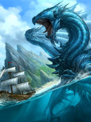 Dragon attacking on ship screenshot #1 132x176