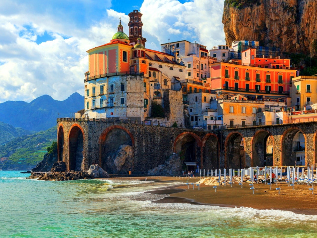 Amalfi Coast, Positano wallpaper 640x480