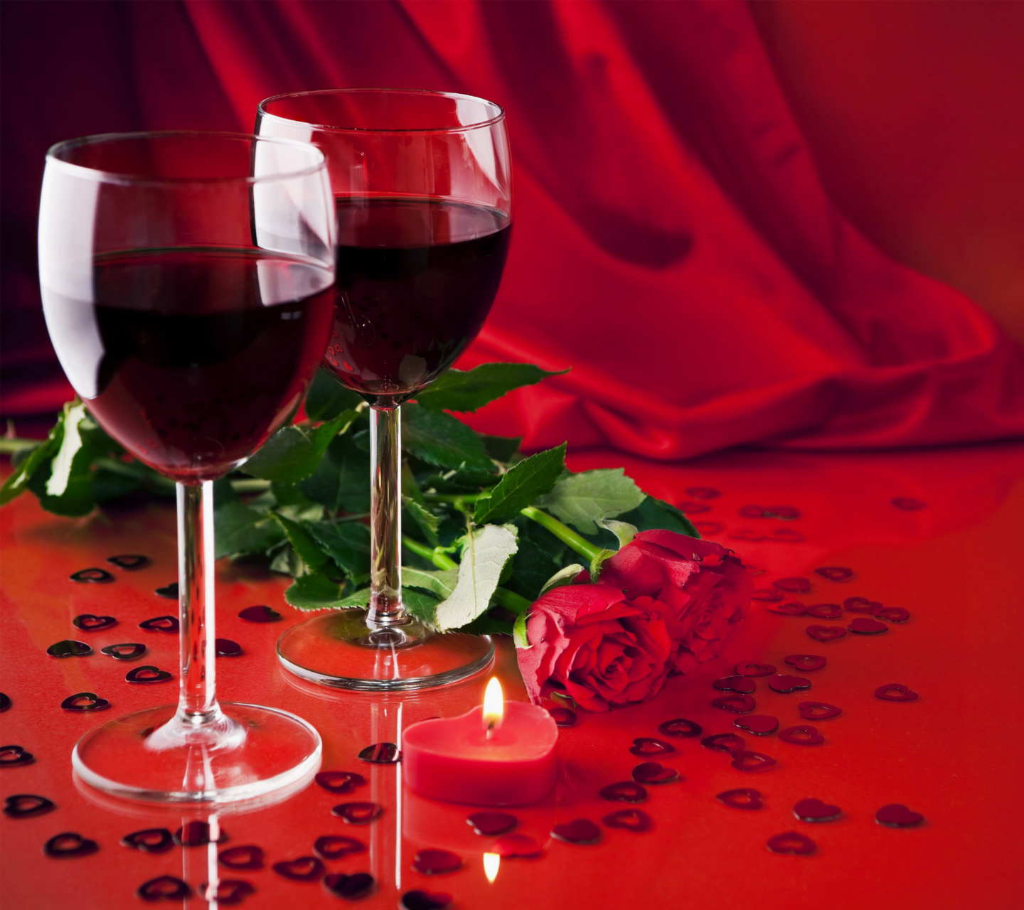 Fondo de pantalla Romantic with Wine 1440x1280