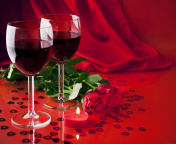Fondo de pantalla Romantic with Wine 176x144