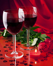 Das Romantic with Wine Wallpaper 176x220