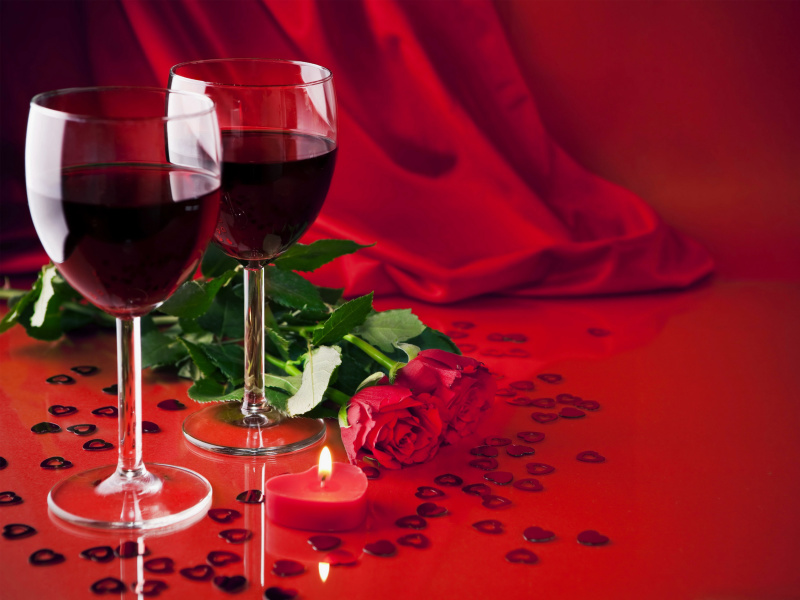Обои Romantic with Wine 800x600