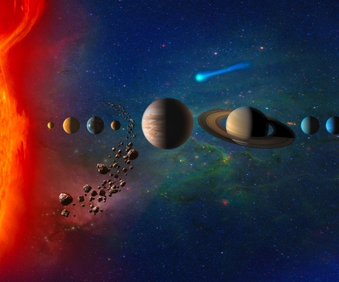 Das Solar System Wallpaper 480x400