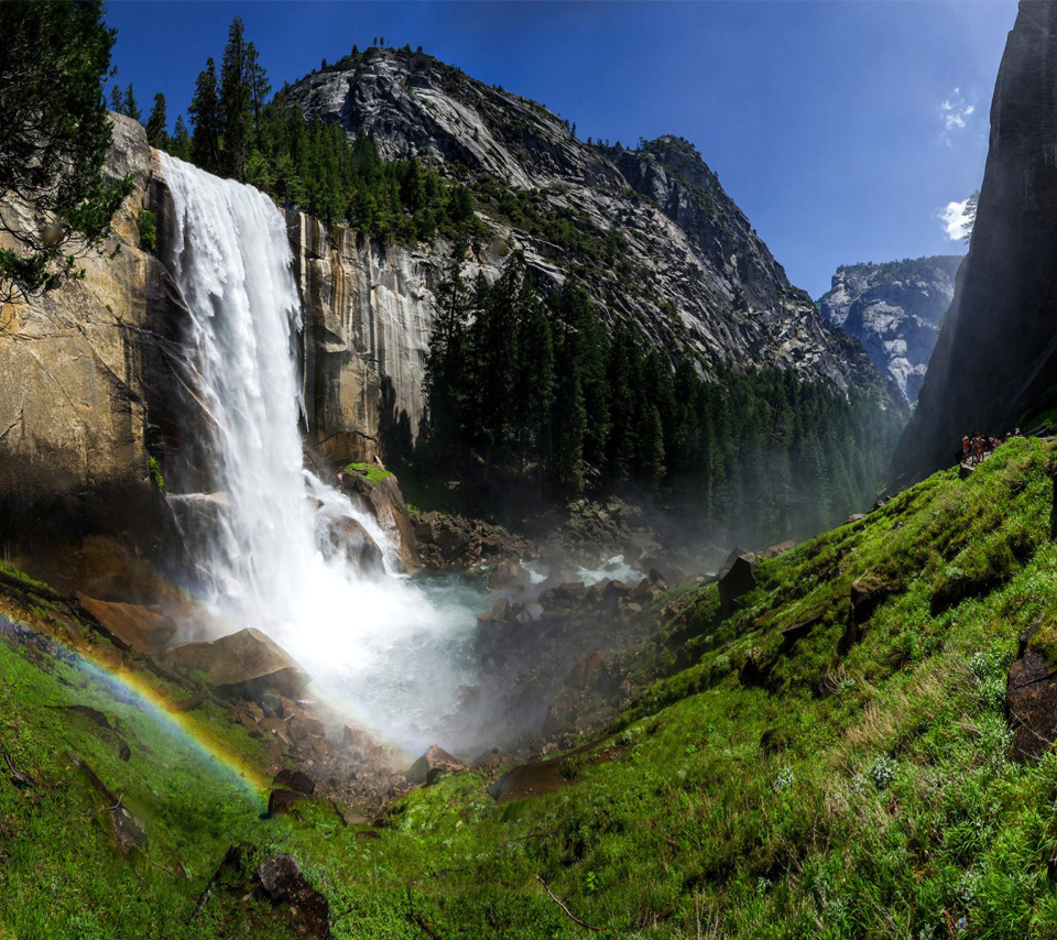 Das Vernal Fall in Nevada National Park Wallpaper 960x854