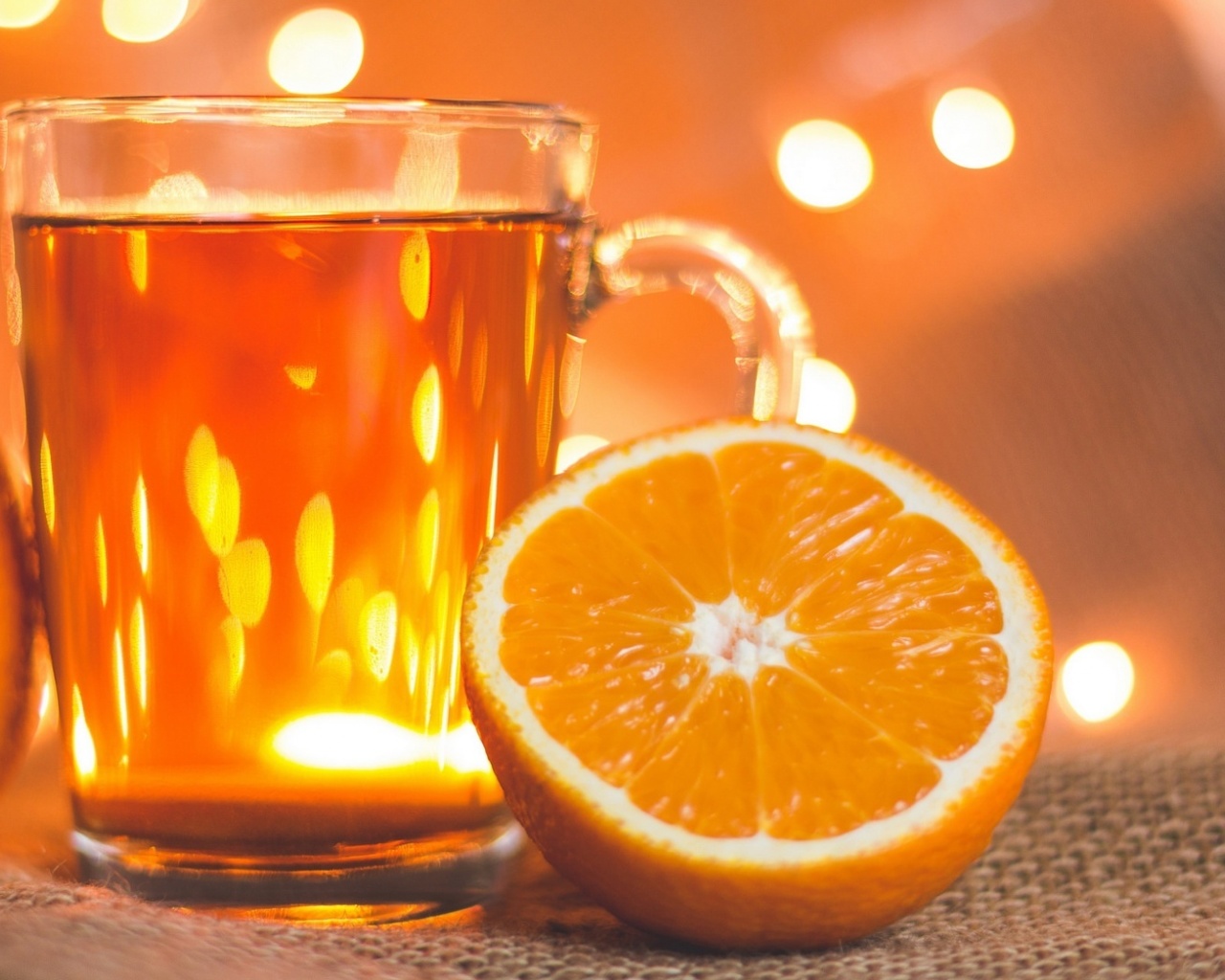 Обои New Year mood with mulled wine 1280x1024