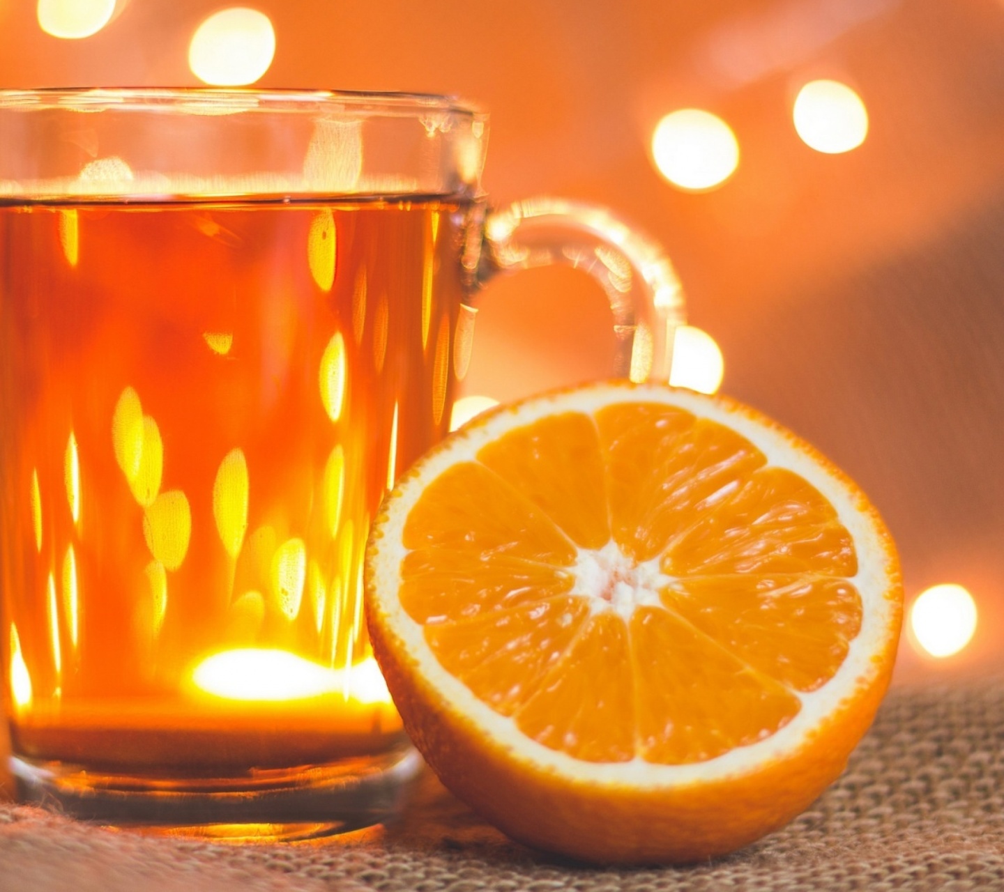 Обои New Year mood with mulled wine 1440x1280