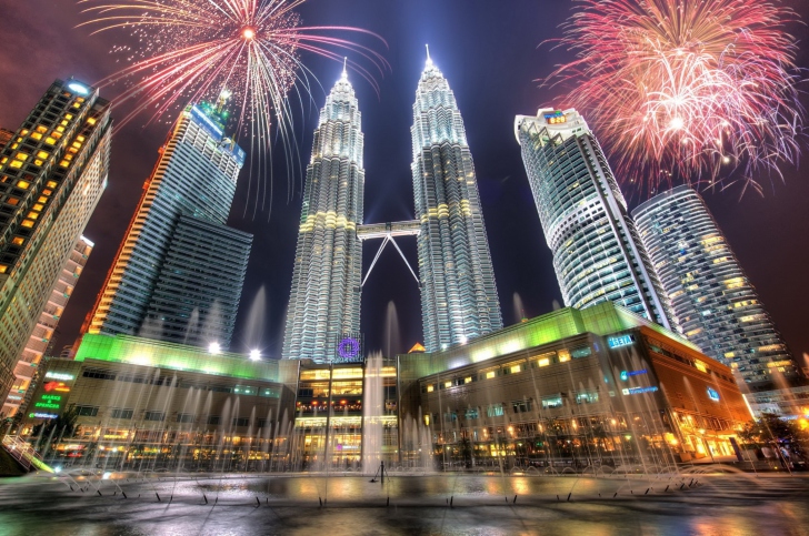 Das Petronas Towers in Kuala Lumpur (Malaysia) Wallpaper